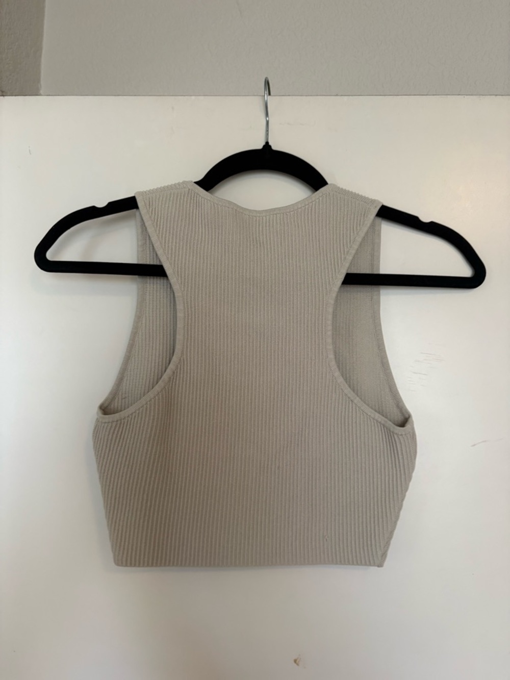 Babaton Neutral Ribbed Crop Tank - Taupe - Picture 2 of 4